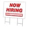 Signmission Now Hiring Hairdressers Yard Sign & Stake outdoor plastic coroplast window, C-2436 HAIRDRESSERS C-2436 HAIRDRESSERS - alternate 1
